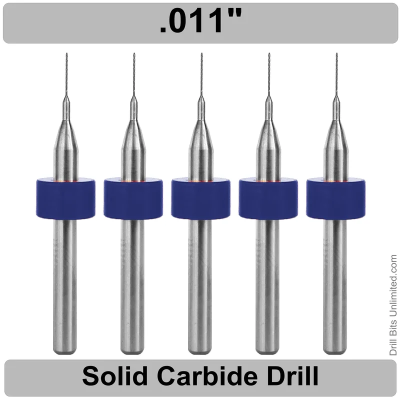 0.0110" (#85) Solid Carbide PCB Drill Bit Set, 5-Piece, 1/8" Shank
