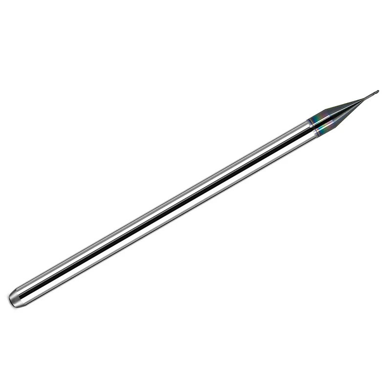 0.0157" (0.40mm) Kyocera 3-Flute Ball Nose Carbide End Mill AlTiN 1755-0156L078 K095