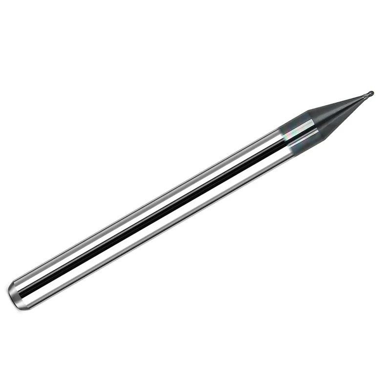 0.0190" Kyocera 4-Flute Stub Length Ball Nose Carbide End Mill, AlTiN Coated, 1/8" Shank, USA Made, 1835-0190L029 K198
