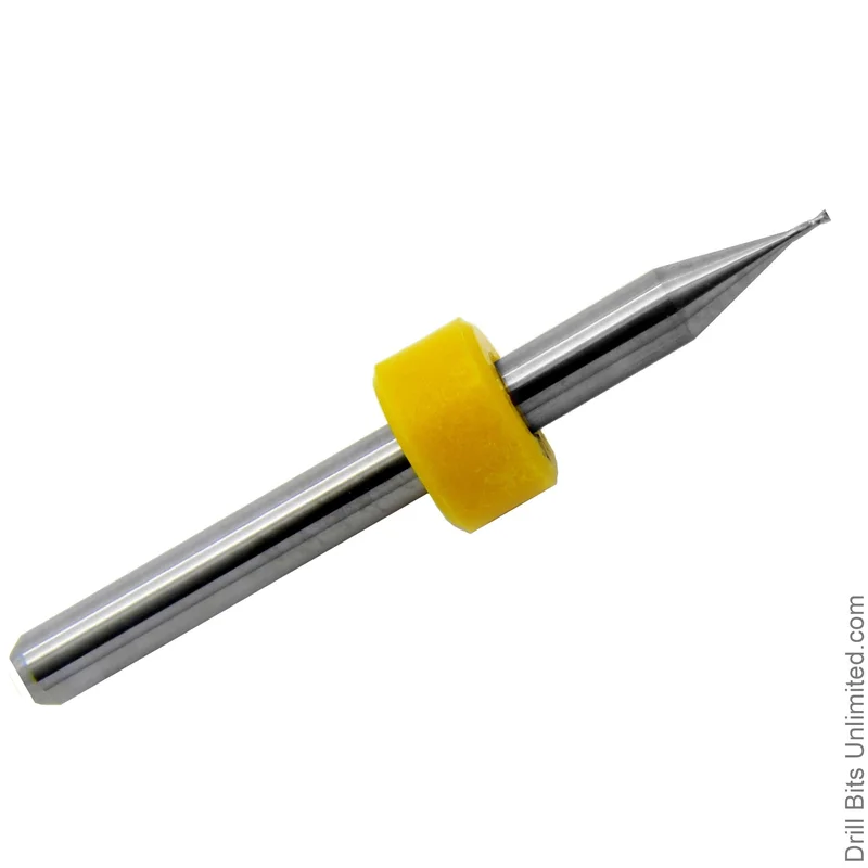 0.0197" (0.50mm) .020" x .030" LOC STUB length 2-Flute UP Cut Carbide End Mill Square End - Made in U.S.A. M105ST