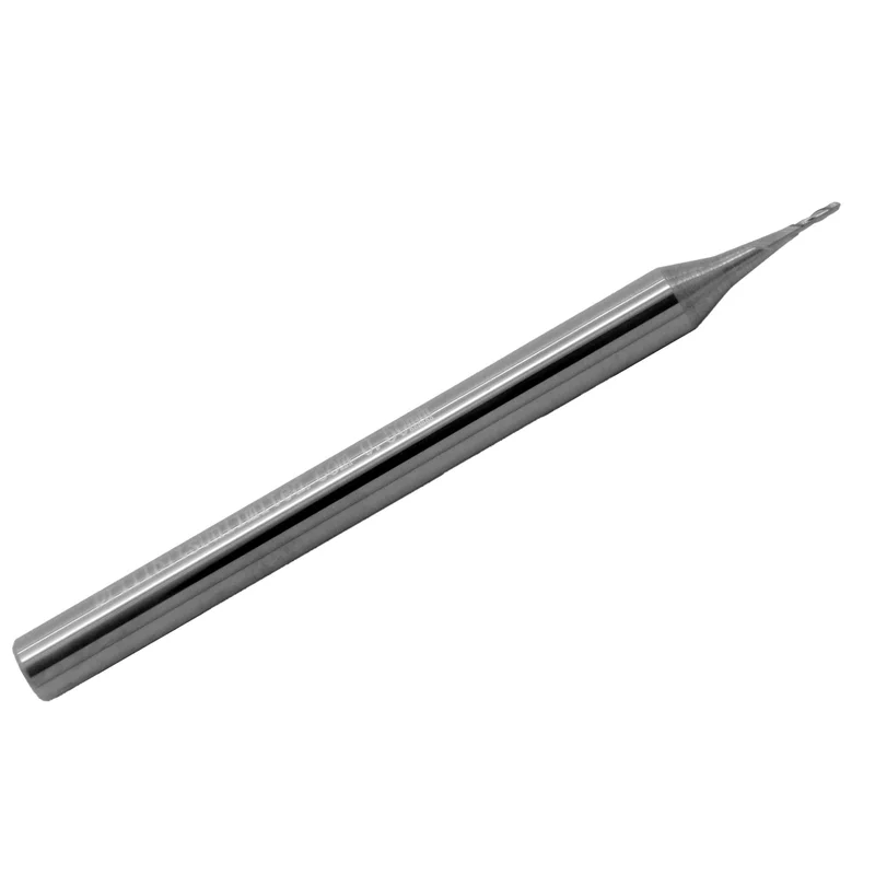 0.0197" (0.50mm) 2-Flute Ball Nose Carbide End Mill 0.080" LOC 1/8" Shank