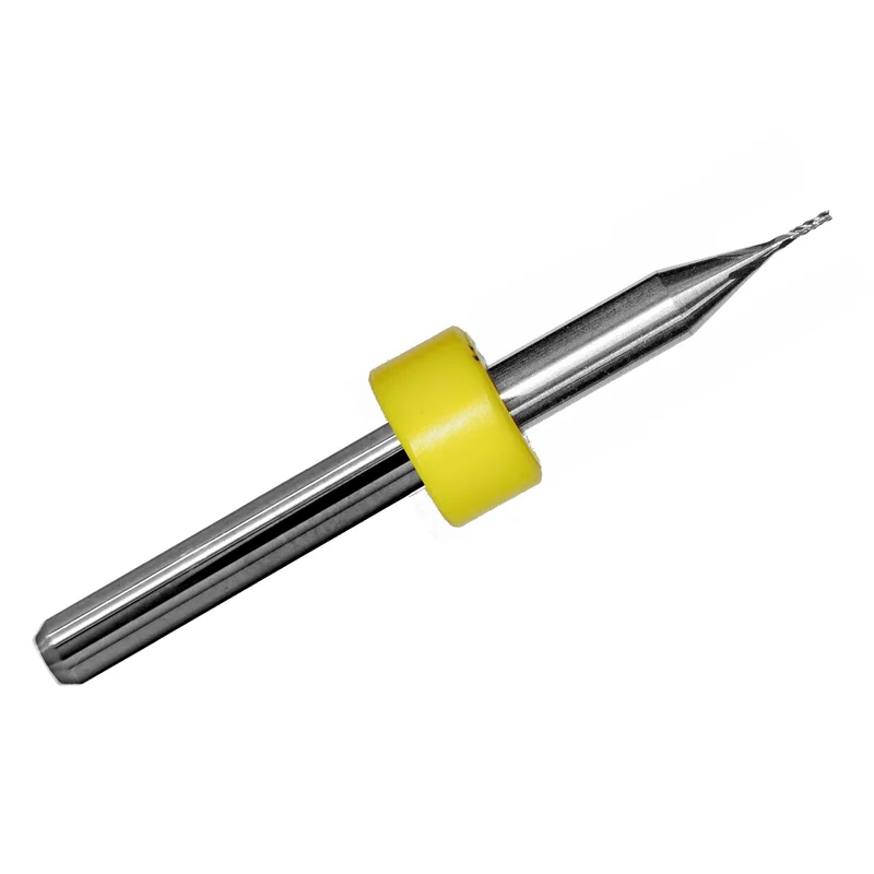 0.0197" (0.50mm) Diamond Flute Carbide Router, .079" LOC, Fish Tail, 1/8" Shank, Kyocera R103