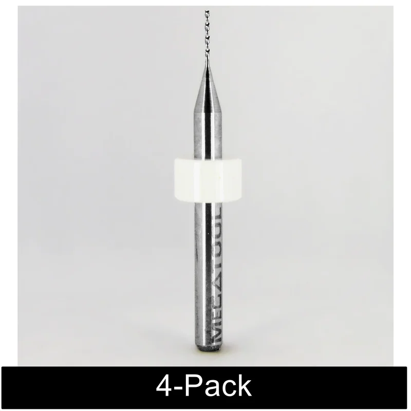 0.024" (0.60mm) Solid Carbide Counterbore Drill 0.225" LOC 1/8" Shank 4-Pack