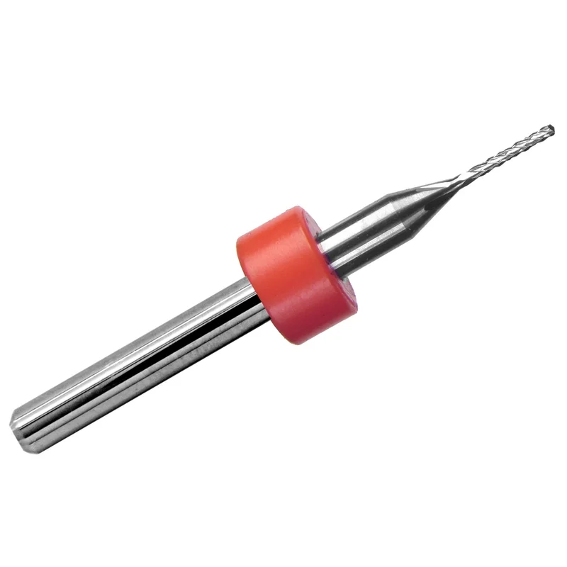 0.0315" (1/32) Diamond Flute Carbide Router, .197" LOC, Up Cut, Drill Point, 1/8" Shank R105D