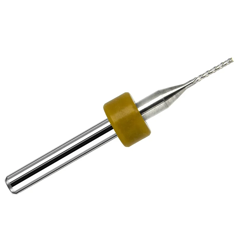 0.0315" (1/32) Diamond Flute Carbide Router, .200" LOC, Down Cut, Fish Tail, 1/8" Shank R182