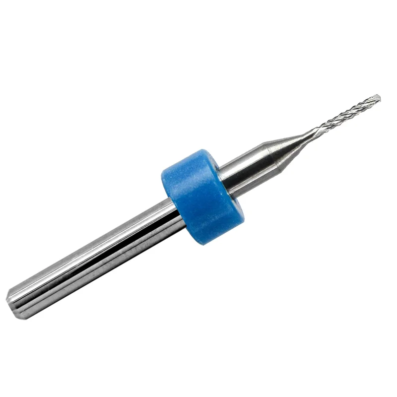 0.0360" Diamond Flute Carbide Router, .170" LOC, Up Cut, Drill Point, 1/8" Shank R113