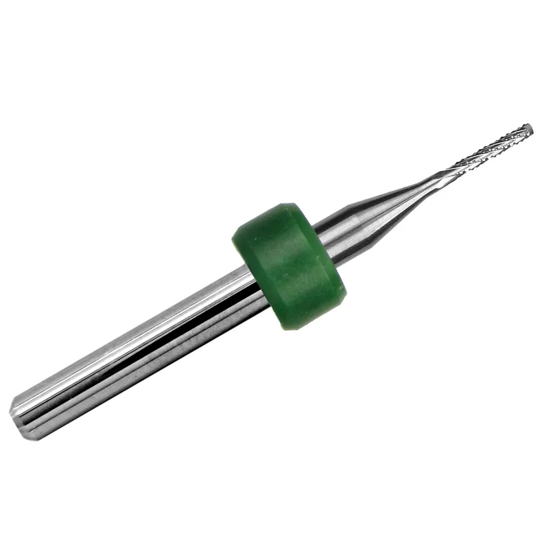 0.0394" (1.00mm) Chip Breaker Carbide Router .250" LOC Drill Point 1/8" Shank R153