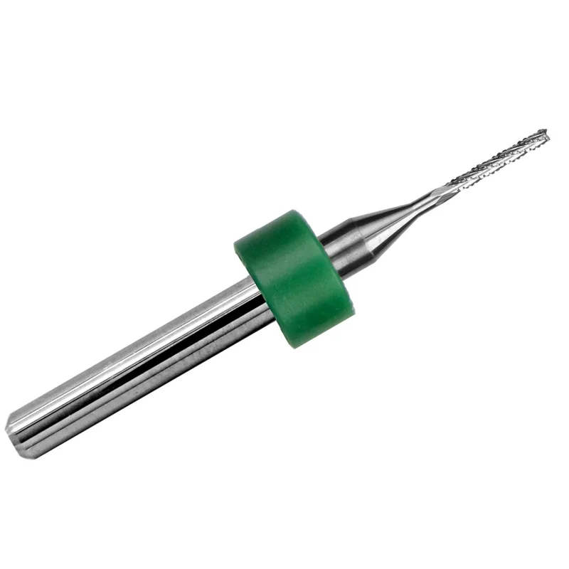 0.0394" (1.00mm) Chip Breaker Carbide Router .256" LOC Fish Tail 1/8" Shank R152