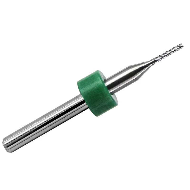 0.0394" (1.00mm) Diamond Flute Carbide Router, .197" LOC, Up Cut, Fish Tail R114