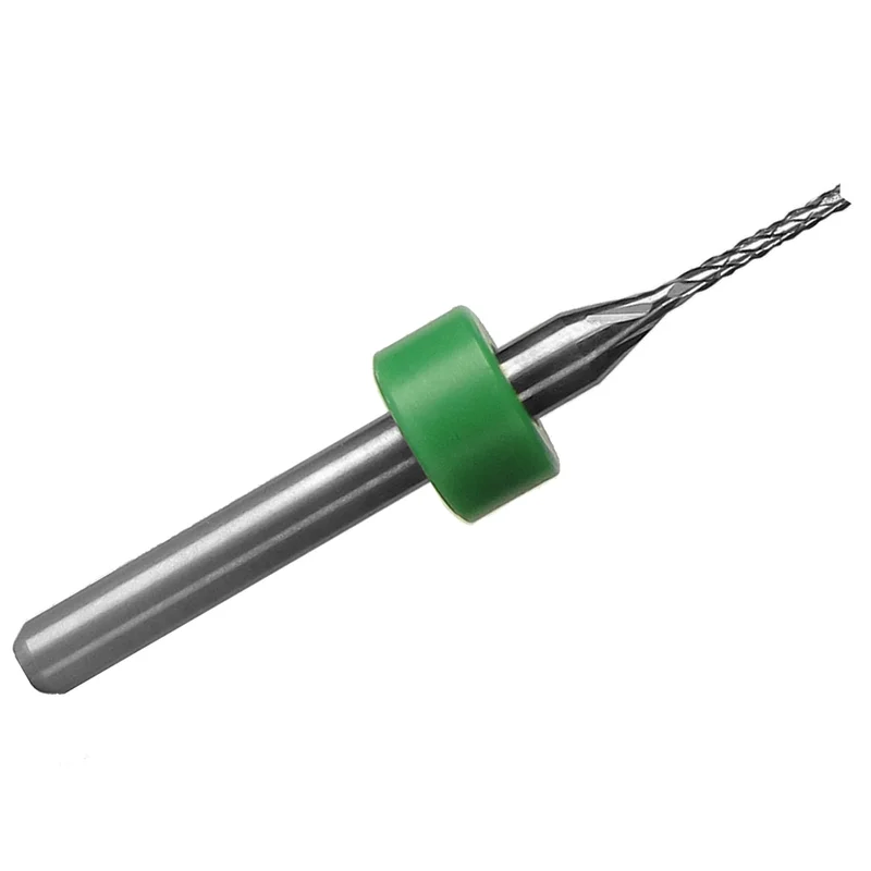 0.0394" (1.00mm) Diamond Flute Carbide Router, .256" LOC, Up Cut, Fish Tail R108A
