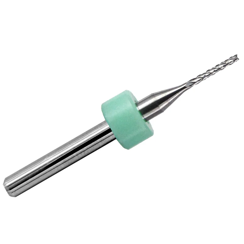 0.0394" (1.00mm) Diamond Flute Carbide Router, .315" LOC, Up Cut, Fish Tail R116