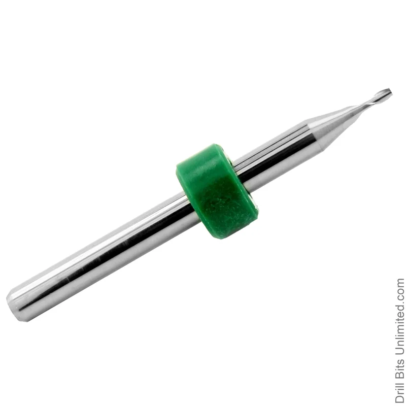 0.0394" (1.00mm) x .060" LOC STUB length 2-Flute UP Cut Carbide End Mill Square End - Made in U.S.A. M109ST