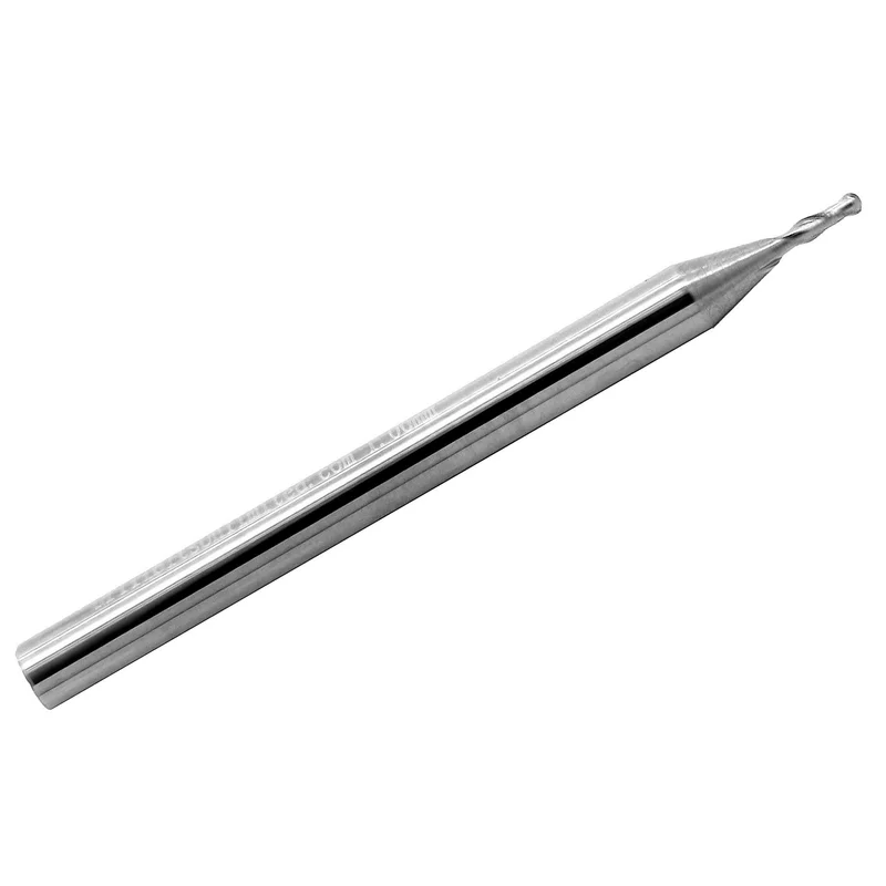 0.0394" (1mm) 2-Flute Ball Nose Carbide End Mill 3mm LOC 1/8" Shank