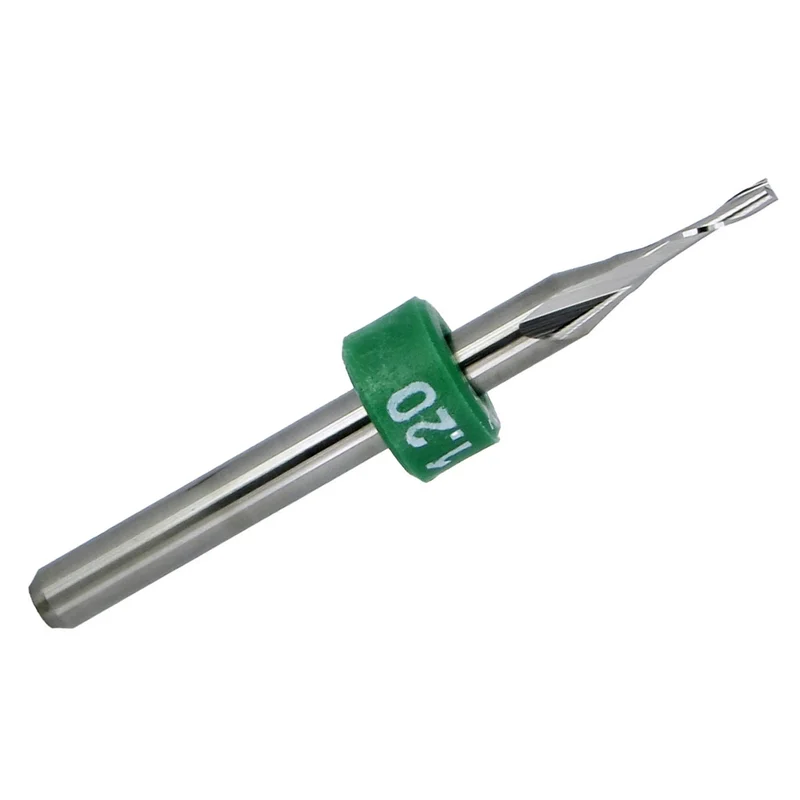 0.0472" (1.20mm) 2-Flute Square End Carbide End Mill, 1/8" Shank Kyocera 1660.0472.195A2