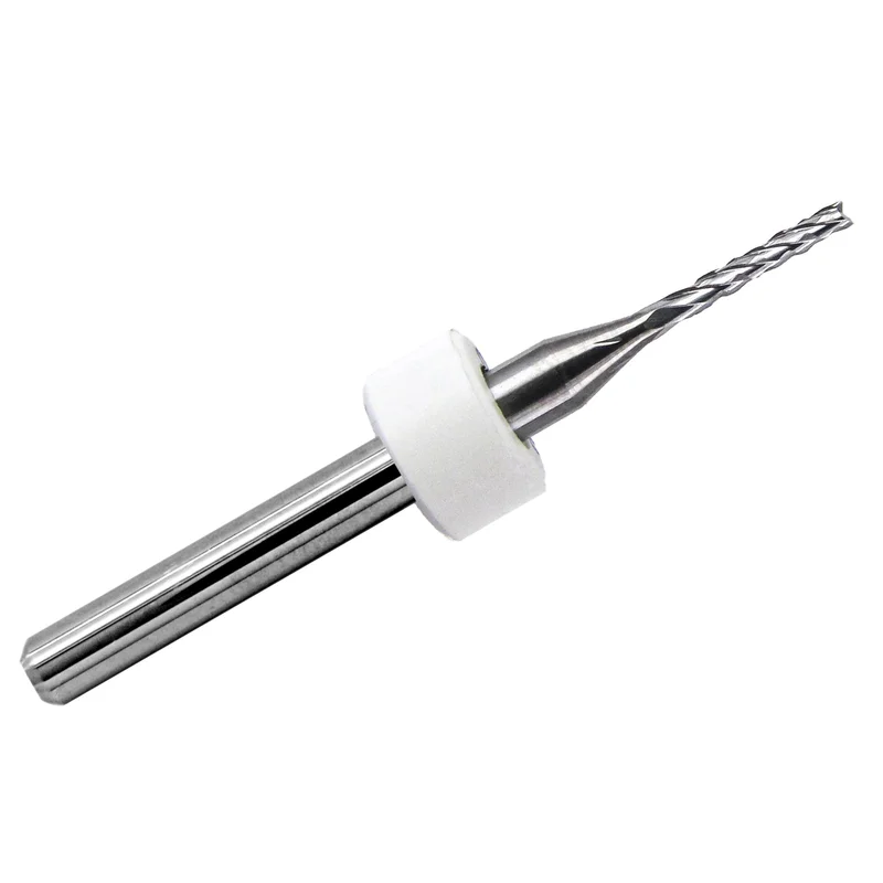 0.050" Diamond Flute Carbide Router, .276" LOC, Up Cut, Fish Tail, 1/8" Shank R121