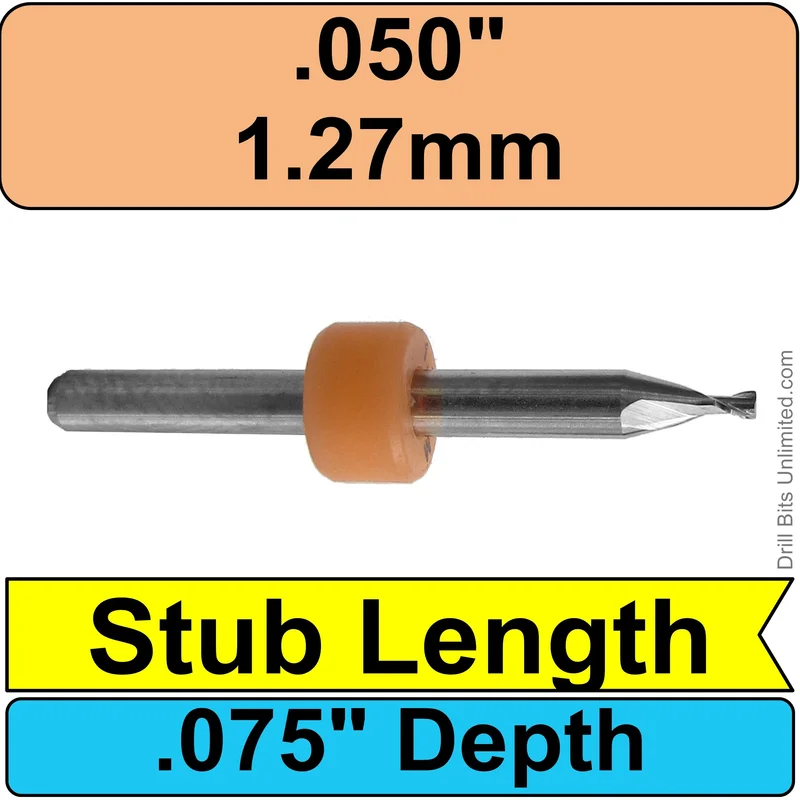 0.0500" 2-Flute Square End Carbide End Mill