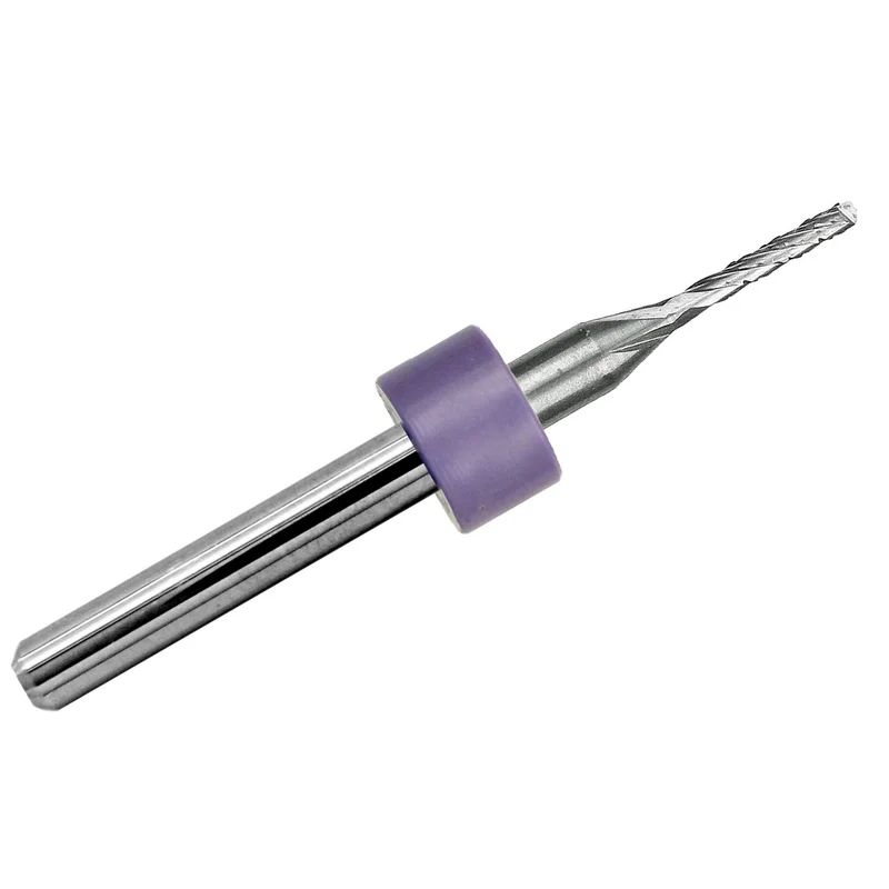 0.0512" (1.30mm) Chip Breaker Carbide Router .260" LOC Drill Point 1/8" Shank R154A