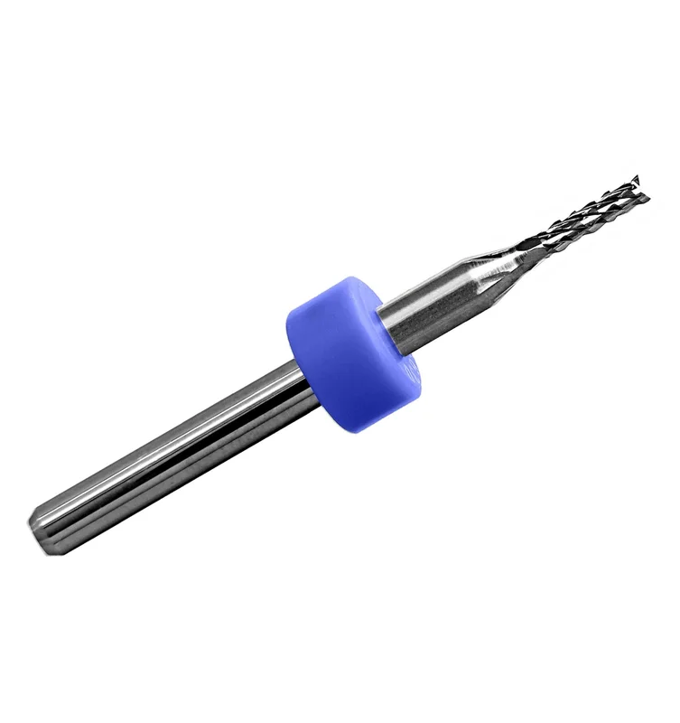 0.0551" (1.40mm) Diamond Flute Carbide Router, .250" LOC, Up Cut, Fish Tail, 1/8" Shank R127