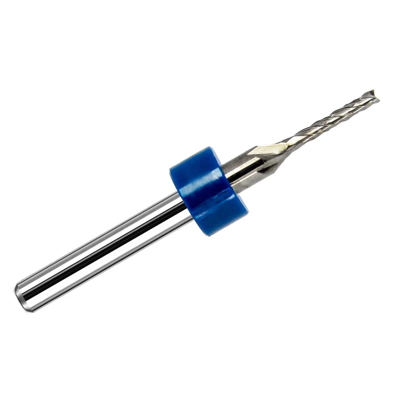 0.0551" (1.40mm) Diamond Flute Carbide Router, 7mm (.276") LOC, Fish Tail, 1/8" Shank AP-19