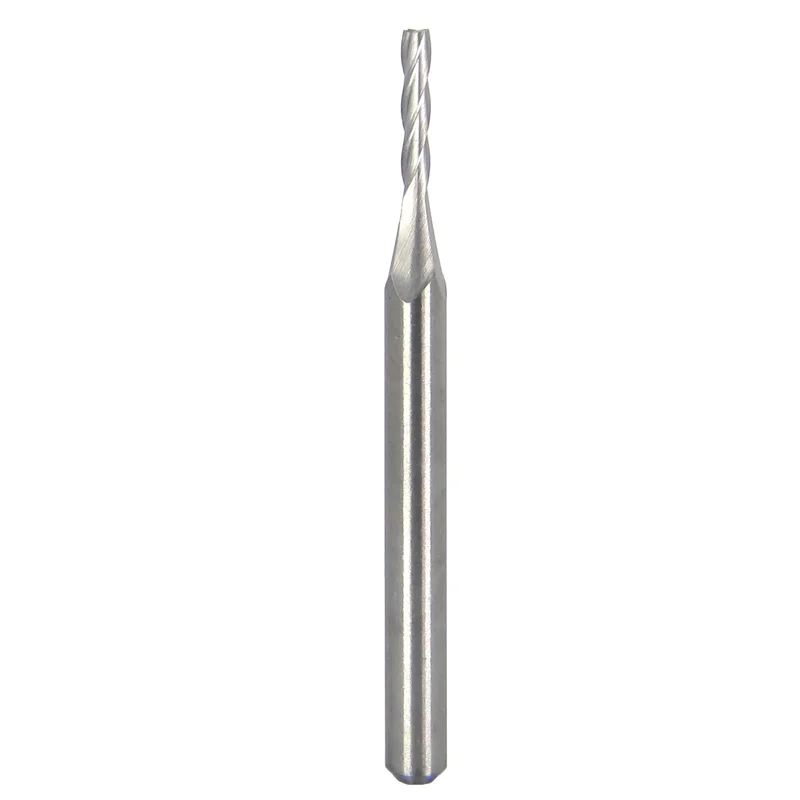 0.059" (1.50mm) Solid Carbide 4-Flute End Mill 0.350" LOC 1/8" Shank 1.50" OAL Square End