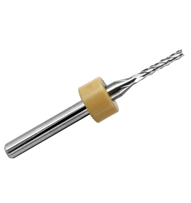 0.0591" (1.50mm) Diamond Flute Carbide Router, .315" LOC, Up Cut, Fish Tail, 1/8" Shank R129