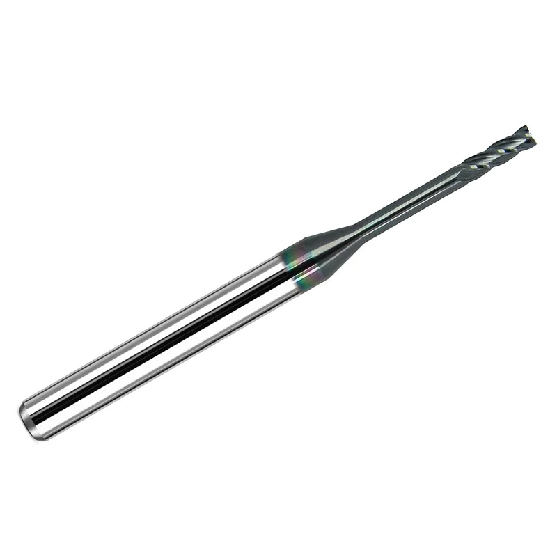 0.0600" Kyocera .0600" 4-Flute Extended Reach Square End Carbide End Mill, AlTiN Coated, 1/8" Shank, USA Made, 1840-0600L500 K189