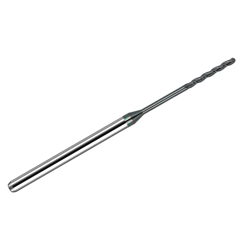 0.0600" Kyocera 3-Flute Ball Nose Carbide End Mill, Extended Reach, AlTiN Coated, 1/8" Shank, USA Made K164