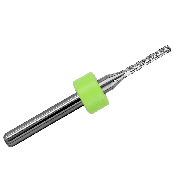 0.0625" (1/16) Diamond Flute Carbide Router, .315" LOC, Up Cut, Drill Point, 1/8" Shank R135