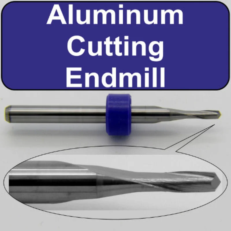 0.0625" (1/16") x .158" LOC Carbide End Mill for Aluminum and Soft Metals  Made in U.S.A. M155