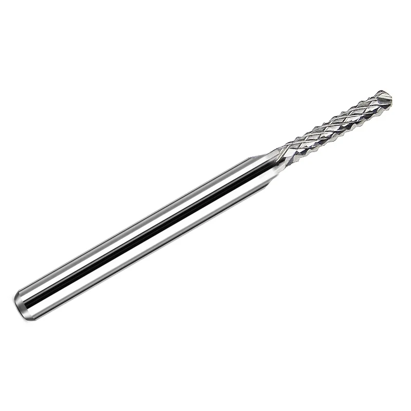 0.0787" (2.00mm) (5/64") Diamond Flute Carbide Router, .400" LOC, Drill Point, 1/8" Shank AP-37