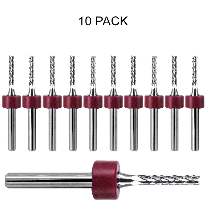 0.079" / 2.00mm Diamond Flute Router, Fish Tail, .400" LOC, 1/8" Shank | Lightly Used 10 Pc URD150