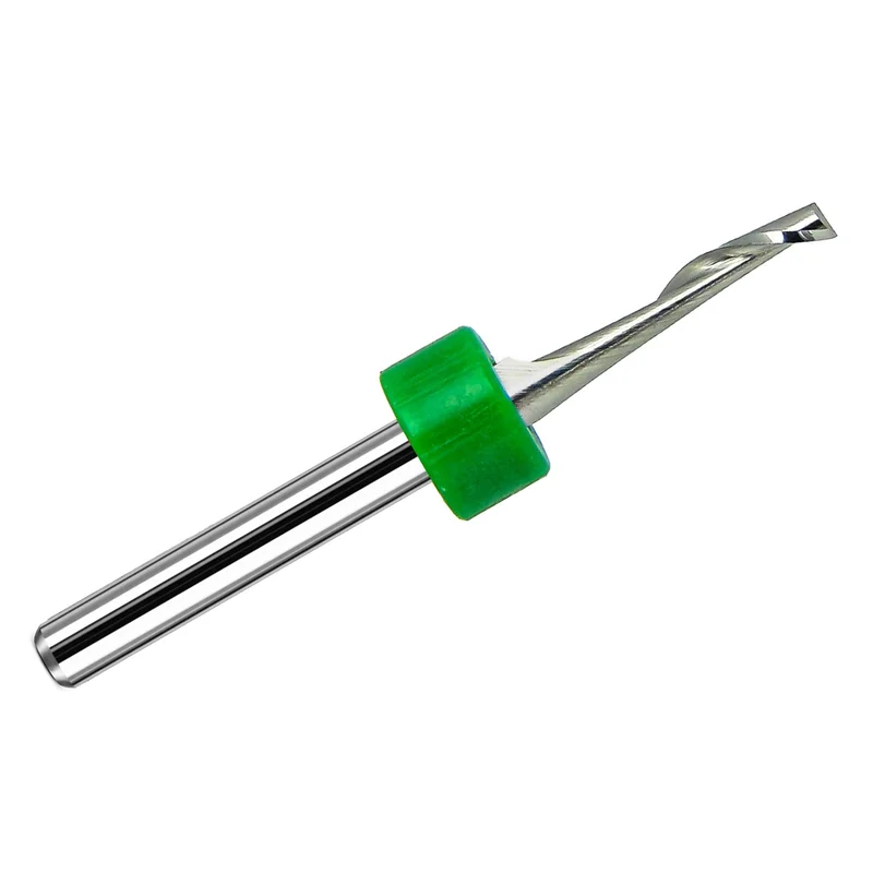 0.0938" (3/32") x .350" Flute Length Lightly Used Up-Cut Single-Flute Carbide End Mill, 1/8" Shank LUM-C