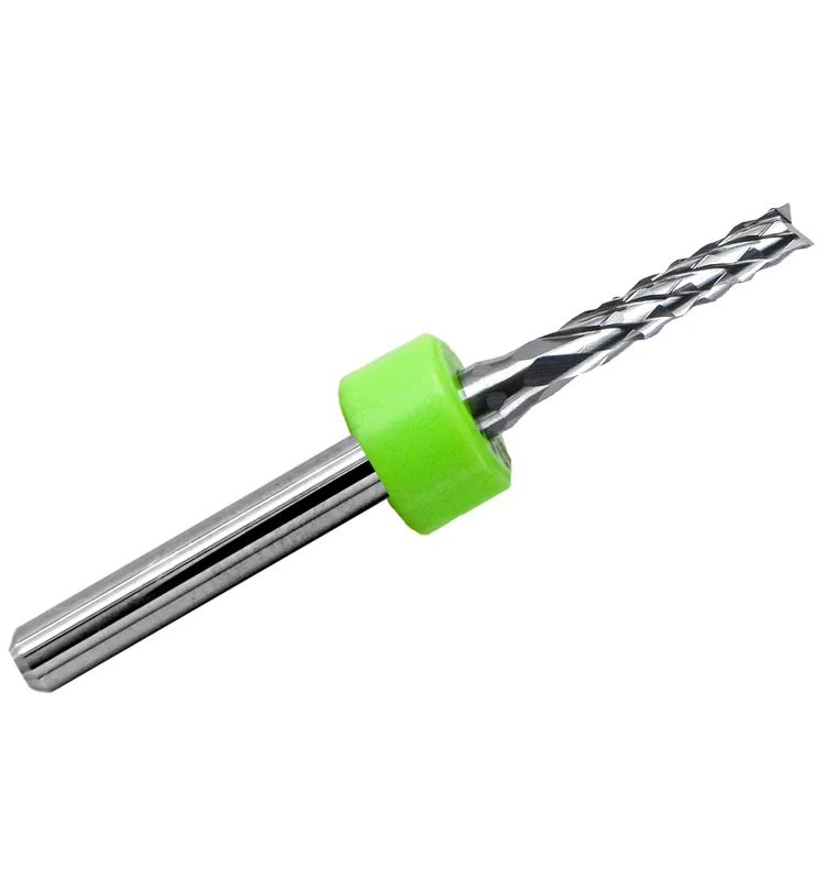 0.0945" (3/32) 2.40mm Diamond Flute Carbide Router, .394" LOC, Up Cut, Fish Tail, 1/8" Shank R139