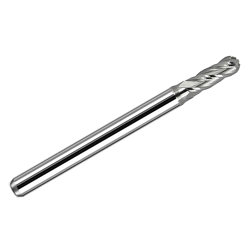 0.1100" Kyocera (2.80mm) 4-Flute Ball Nose Carbide End Mill Uncoated 1/8" Shank 1825-1100.330 K119