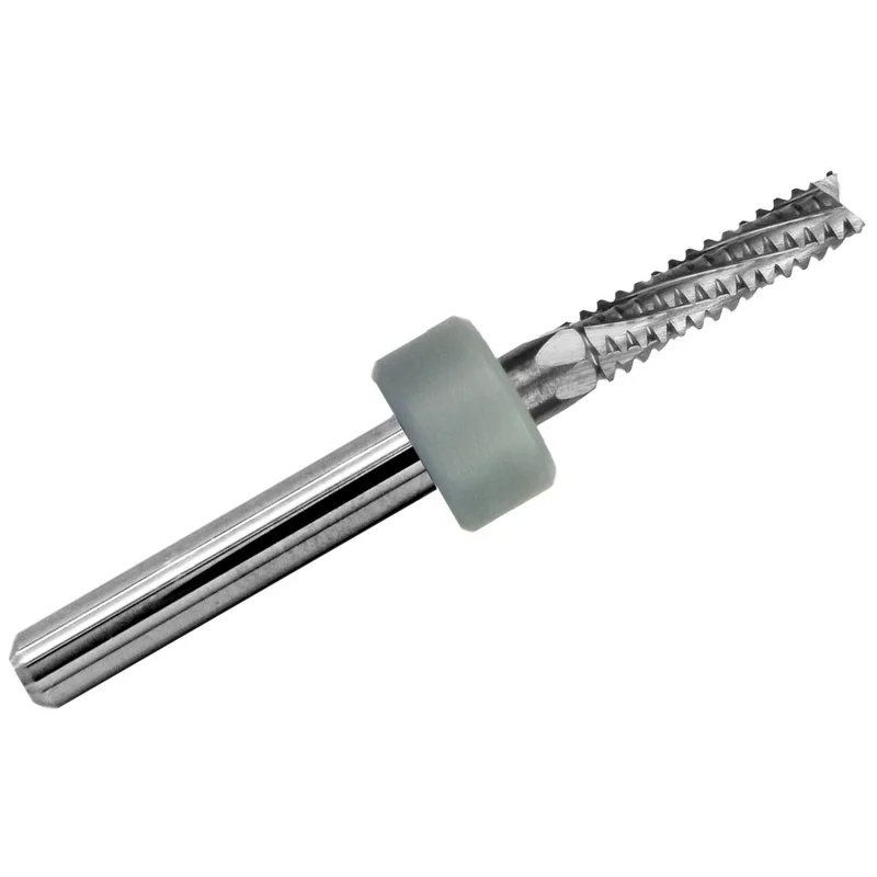 0.1181" (3.00mm) Chip Breaker Carbide Router - .500" LOC - Fish Tail Tip R174