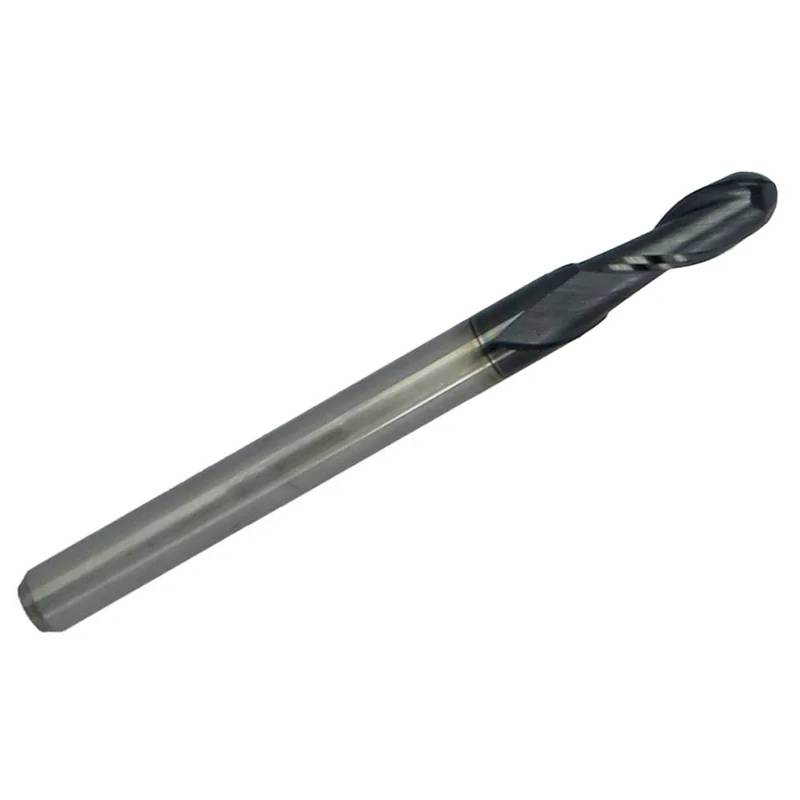 0.1181" (3.0mm) Ball Nose Carbide End Mill, 2 Flute, AlTiN Coated, USA Made  1625-118L355 K014
