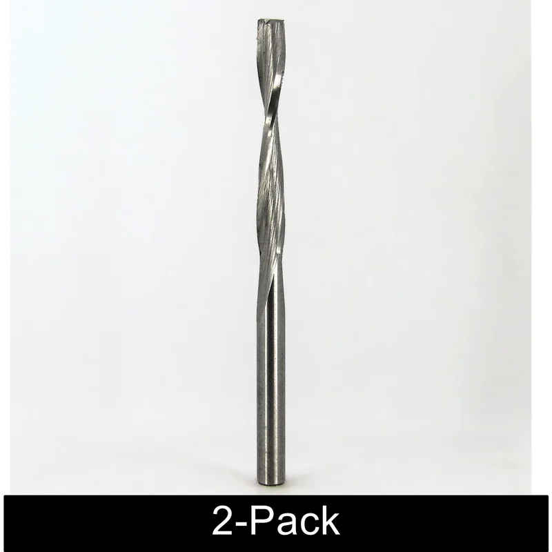 0.125" 2-Flute Square End Mill 1.000" LOC 1/8" Shank 2.00" OAL Carbide 2-Pack