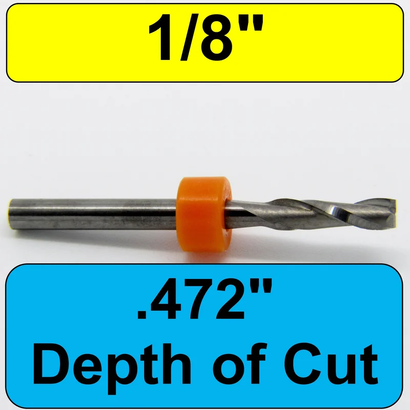 0.1250" (1/8) 2-Flute Square End Carbide End Mill M116