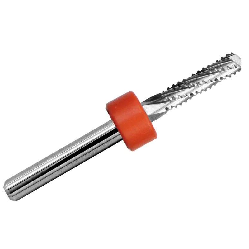 0.1250" (1/8) Chip Breaker Carbide Router - .472" LOC - Drill Point Tip R173