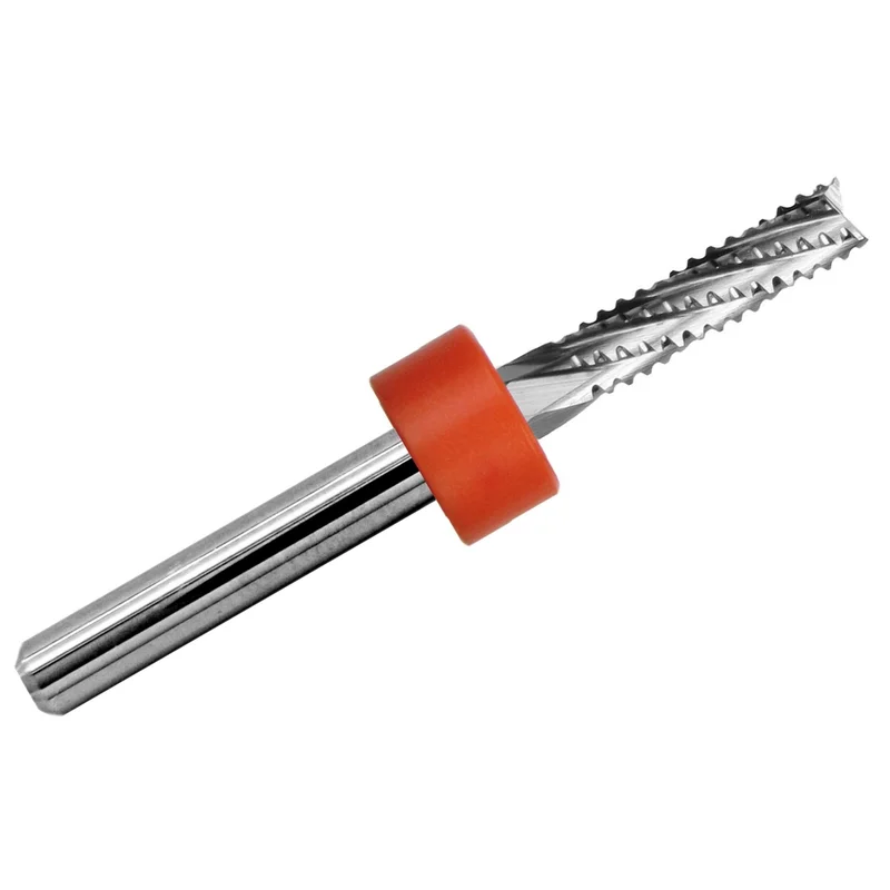 0.1250" (1/8) Chip Breaker Carbide Router - .472" LOC - Fish Tail Tip R172
