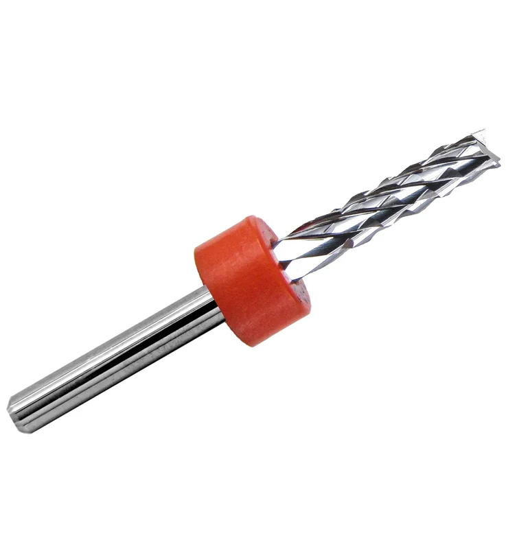 0.1250" (1/8") Diamond Flute Carbide Router, .472" LOC, Up Cut, Fish Tail, 1/8" Shank R145