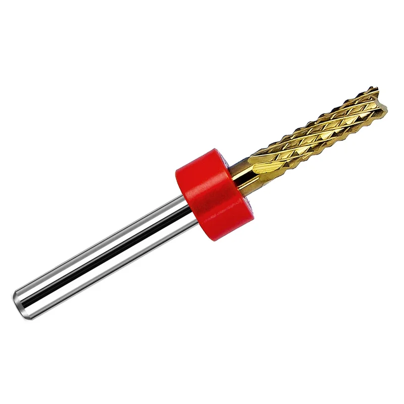 0.1250" (1/8) Diamond Flute Carbide Router Bit - Titanium Nitride Coated - Fish Tail Tip - .512" LOC - 1/8" Shank - M143