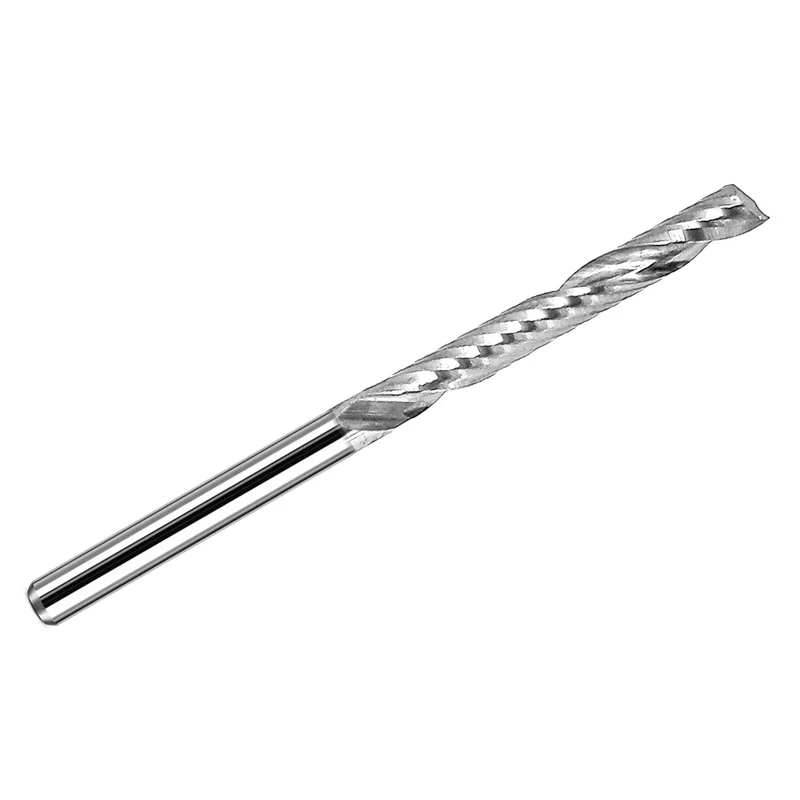 0.1250" (1/8") x 1.00" Flute Length Single O-Flute Carbide End Mill, Up Cut, 1.80" OAL, 1/8" Shank M122