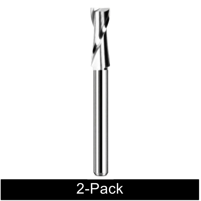 0.1575" (4mm) Solid Carbide 2-Flute End Mill 0.460" LOC 1/8" Shank 1.50" OAL Square End 2-Pack