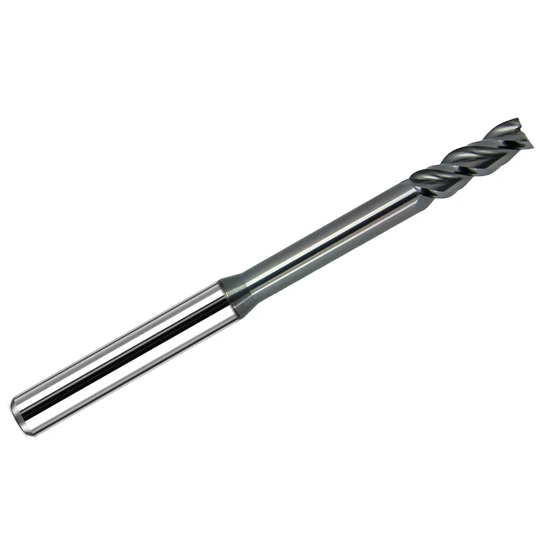 0.1969" Kyocera 5.00mm (.1969") 3-Flute TITAN-AX Extended Reach Square End Carbide End Mill AX Coated 6mm Shank T1969O591ER K145