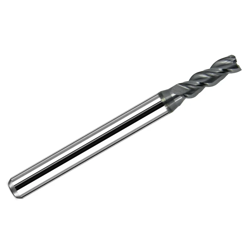 0.1969" Kyocera TITAN-AXM 5.00mm 3-Flute Square End Carbide End Mill AX Coated 6mm Shank T1969O591 K139