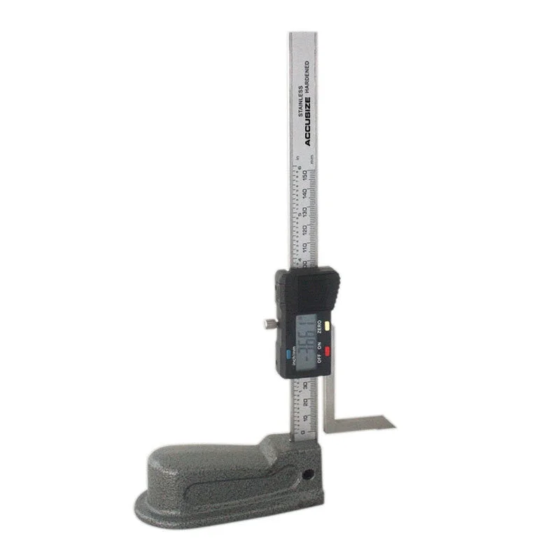 0-6" x 0.001" / 0-150 x 0.01 mm Electronic Digital Height Gauge, 0.0005" Resolution, #0281-0115