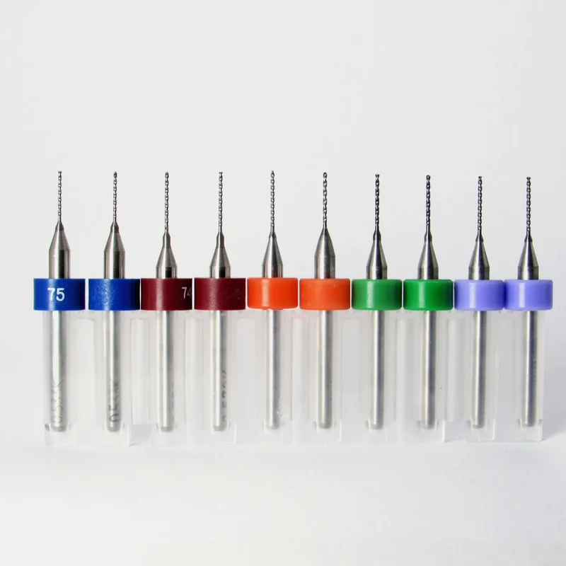 .0210".0260" / #75#71 Carbide Drill Bit Set 1/8" Shank 10 Pc S4