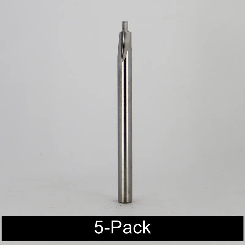 .025" Radius 4-Flute Corner Rounding End Mill 1/16" Pilot Dia .080" LOC 1/8" Shank 1.50" OAL Solid Carbide USA 5 Pack