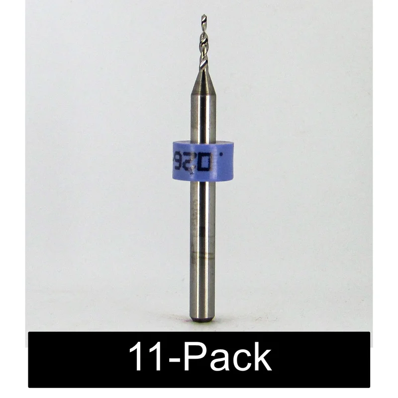 .026" Step to .0465" Solid Carbide Step Drill 1/8" Shank 1.50" OAL Made in USA 11 Pack